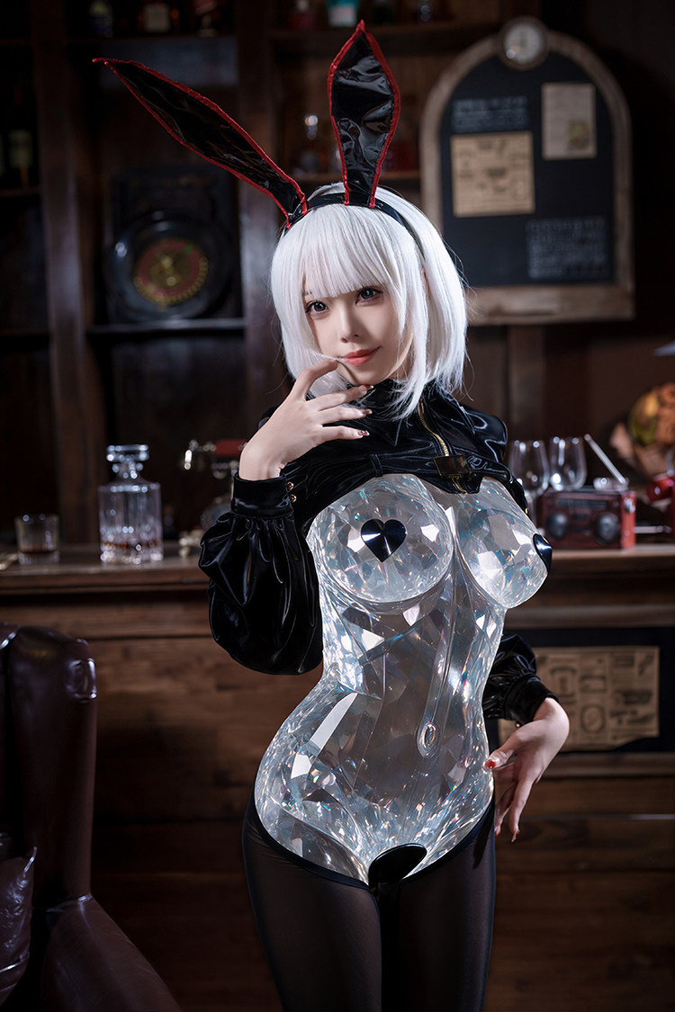 ブラック　バニーガール　セクシーコスチュームセット　コスプレ衣装　アニメ　二次元-5