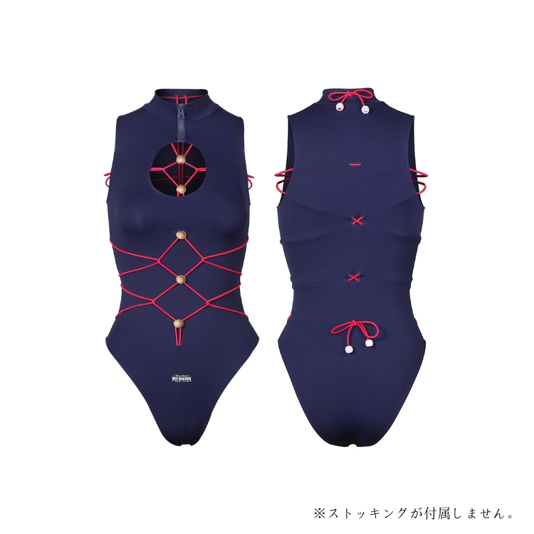 緊縛スクール水着　亀甲縛りがスク水と一体化　アニメ　二次元-7