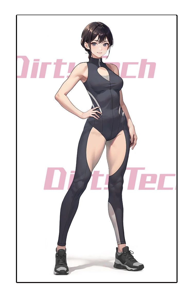ヨガボディスーツ　袖なし　股間ファスナー付き　セクシーコスチューム　コスプレ衣装-4