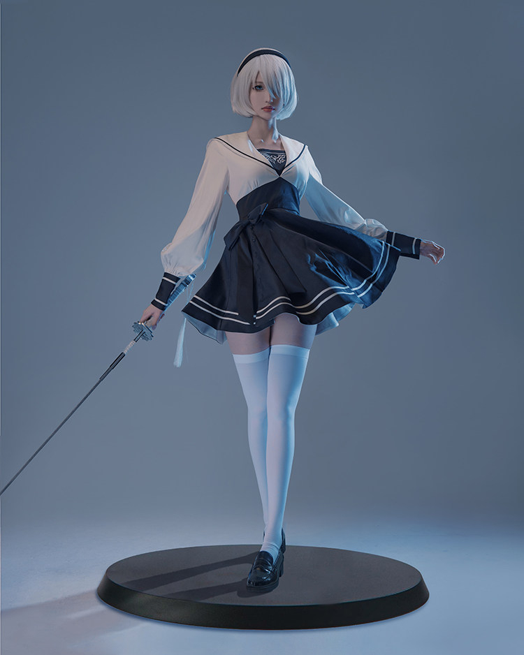 ブラック＆ホワイト　アニメコスプレドレス　セーラー服　コスプレ衣装-8