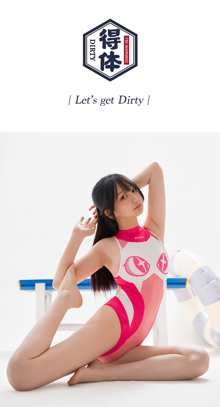 ブルー/ピンク　可愛い目の形　セクシー水着-1