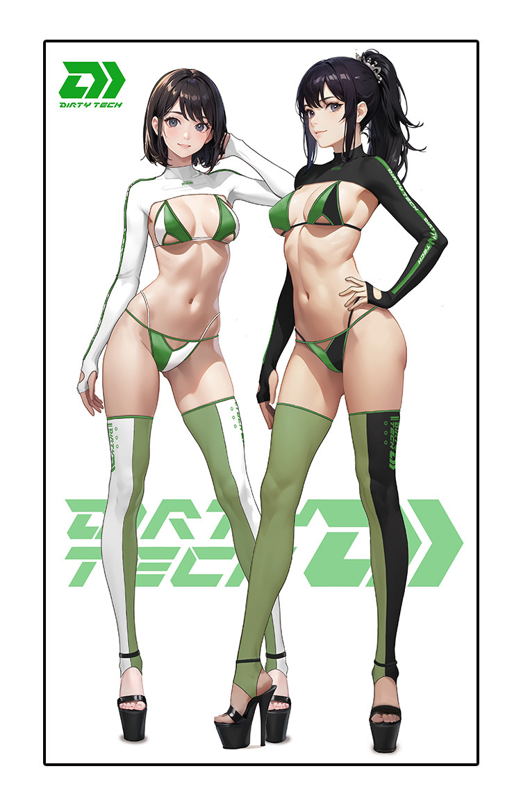 長袖　レースクイーン風　ビキニセット　セクシーコスチューム-11