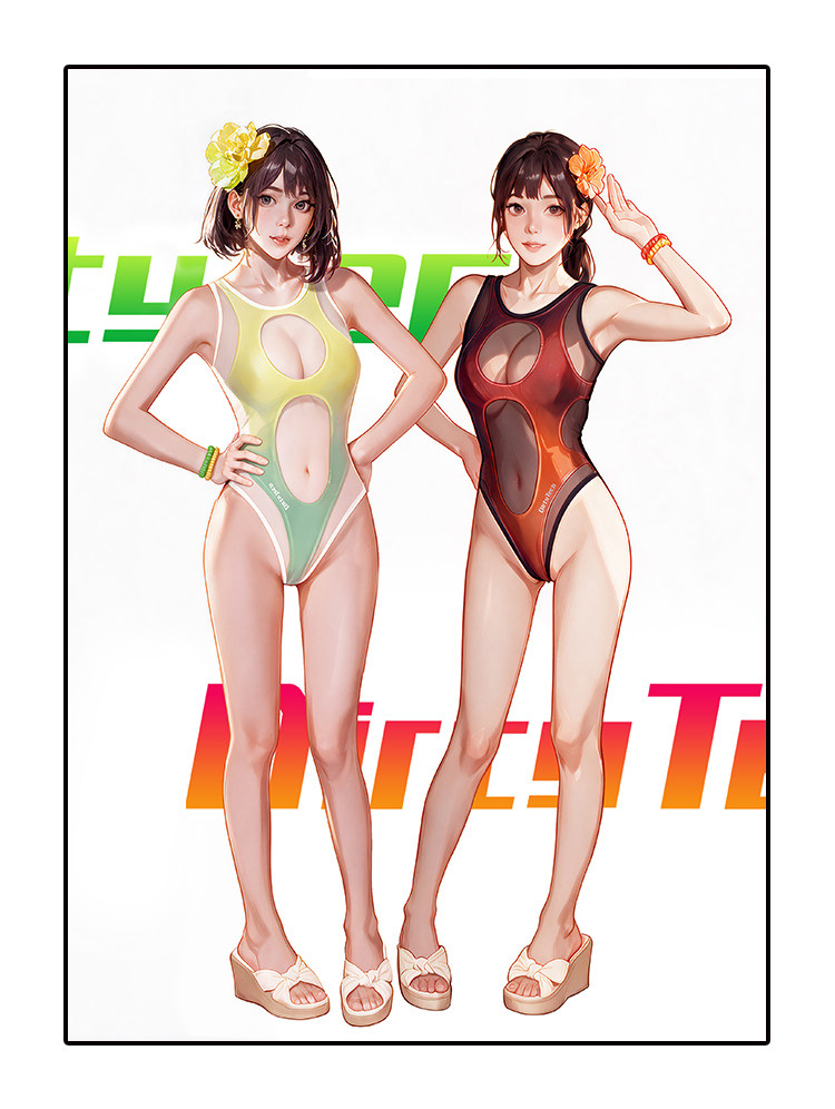 女性用　ワンピース水着　セクシー-6