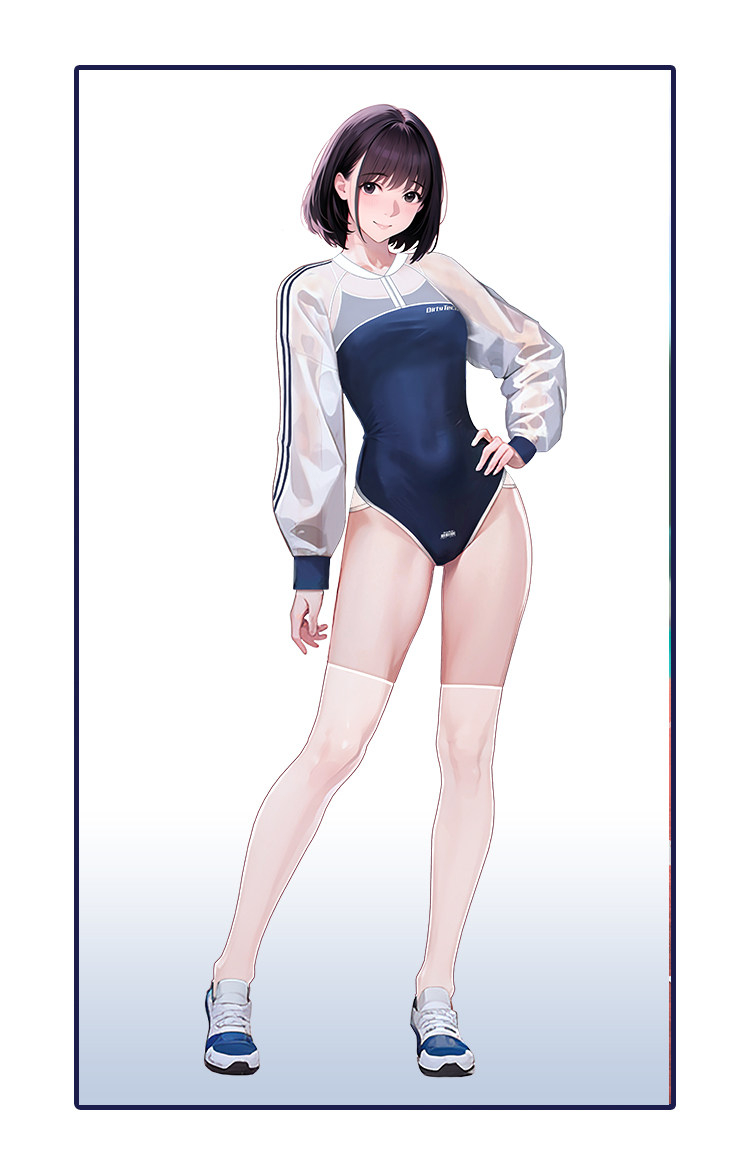 ダークブルー　セクシー水着　半透明ジャケット付き-8