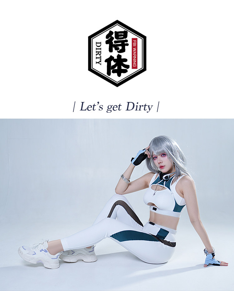 ホワイト　ヨガ　袖なし　セクシーコスチューム　コスプレ衣装-1
