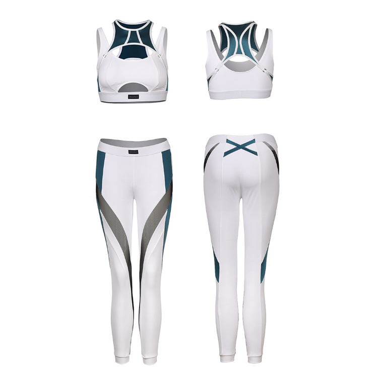 ホワイト　ヨガ　袖なし　セクシーコスチューム　コスプレ衣装-3